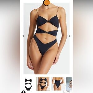 Tropic of C - high twist one piece in black terra swimsuit